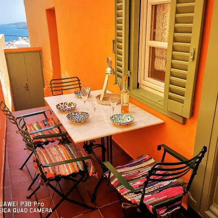 Cycladic Apt For 5 Wonderful Seaview Terrace ארמופוליס