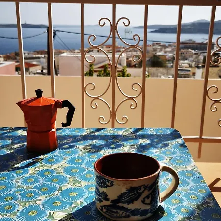 דירה Cycladic Apt For 5 Wonderful Seaview Terrace *