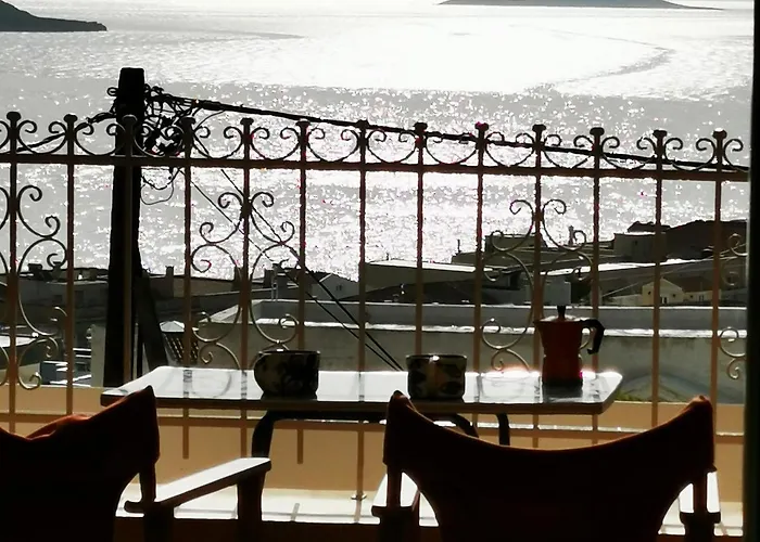 Cycladic For 5 Wonderful Seaview Terrace Appartamento Ermoupoli