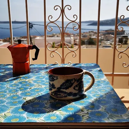 아파트 Cycladic For 5 Wonderful Seaview Terrace 에르무폴리